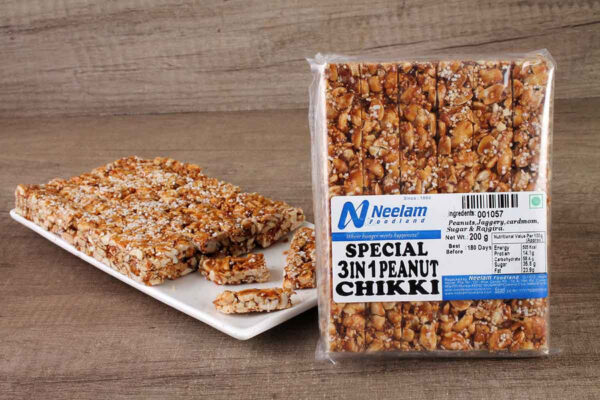 3 IN 1 PEANUT CHIKKI 200G